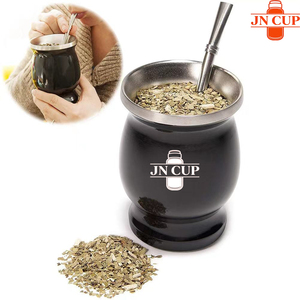 Taza de <span class=keywords><strong>Mate</strong></span> Argentina de Acero Inoxidable de Doble Pared de 8oz con Logotipo de Marca Personalizado, Aislamiento Térmico, Portátil para Fiestas - Product Image 1