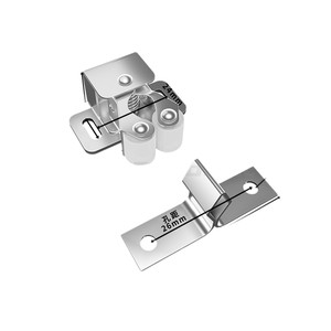 Loquet magnétique pour porte d'armoire, distance entre les trous de 24 mm à 26 mm, en acier laminé à froid, design minimaliste pour armoire de cuisine - Product Image 1