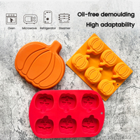 Moule à citrouille 3D en silicone pour Thanksgiving, idéal pour gâteaux, Oreo, muffins, cupcakes, chocolat, savon, bougies et glaçons