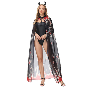 Costume de démon gothique pour soirée en boîte de nuit, cape de démon vache pour Halloween, costumes <span class=keywords><strong>sexy</strong></span> pour femmes adultes - Product Image 3