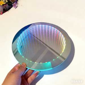 DIY Acrylic RGB Infinity <b>Mirror</b> 200MM 2 in 1 Abyss <b>Light</b> Custom Wall Decor Remote Control Mood Lighting for Home Events - Product Image 5
