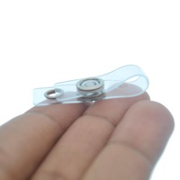 Clips à Badge Métalliques à Double Trou avec Sangles en PVC Transparent pour Cartes d'Identité, Porte-Badges, Étiquettes Nom – Clip de Badge Professionnel