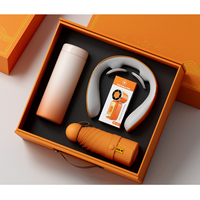 Coffret Cadeau Promotionnel de Luxe Personnalisé : Gourde, Masseur Cervical, Power Bank, Gadgets Électroniques – Idéal pour Entreprises et Souvenirs de Mariage