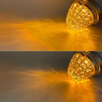 Vente en gros de feux de signalisation à LED multicolores de 3 pouces, 16 LED, avec cadre chromé, 12V/24V, 3000 lumens, pour remplacement sur camions et remorques