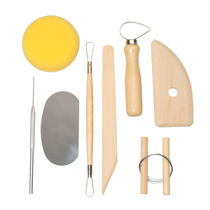 Ensemble <span class=keywords><strong>de</strong></span> 8 couteaux à modeler en métal BOMEIJIA avec outils en fer et en bambou pour la <span class=keywords><strong>peinture</strong></span> et la poterie - Product Image 5