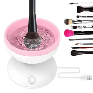 Electric Silicone Makeup Brush Cleaner Factory Price Cosmetic Automatic Brush Spinner Wash and Dry Deep Cleaning Brush Cleaner