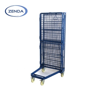 Anpassbarer Faltbarer Lager-Rollkäfig mit 4 Seiten für Kommissionierung und Logistik, Wiederverwendbarer Rollcontainer mit Rädern - Product Image 2