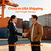 Équipe d'expédition maritime expérimentée, fret maritime DDP Chine-USA pour Amazon FBA, expédition LCL+Express, Top 10 des transitaires, 15-25 jours