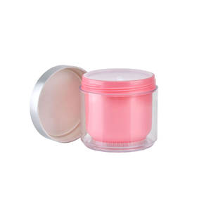 En stock vide 16oz 500ml rose luxe double paroi soin de la peau corps beurre lotion revitalisant en profondeur masques capillaires hydratants pots en plastique - Product Image 3