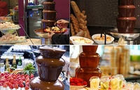 Fontaine à chocolat électrique commerciale à 4 niveaux pour la maison, machine à chocolat en cascade, brochettes de fruits au chocolat, buffet de guimauves au chocolat