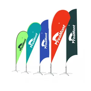 Custom Feather Flag With Aluminum Pole Teardrop Flag Wholesale Outdoor Promotion Advertising Flying Teardrop Banner Flag