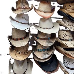 Handmade Vintage Steson Cowgirls Texas Cowboy <b>Hat</b> Adult Paper <b>Straw</b> Western Cowboy <b>Hat</b> for Men - Product Image 2