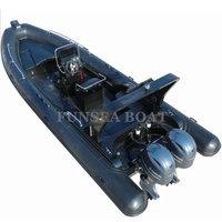 Chine préférée 24ft console centrale fibre de verre caoutchouc hypalon bateaux gonflables yacht de pêche bateau à côtes à vendre