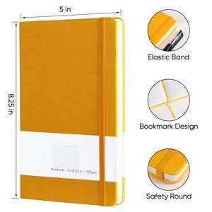 Wholesale Cheap Price PU Leather A5 <b>Journal</b> Hardcover Custom Logo Multi-color Cover Options with Lined Page 100 Sheets Gift - Product Image 4
