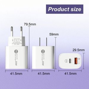 High Quality USB <b>Type</b> <b>C</b> Power <b>Adapter</b> PD 20W Fast Charging Phone Charger for 11 12 13 14 15 Plus Pro Max - Product Image 6