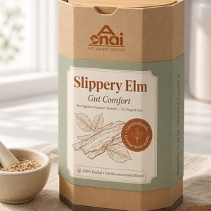 Polvo de Olmo Resbaladizo para el Confort Digestivo de Perros y Gatos, Alivio <span class=keywords><strong>del</strong></span> Reflujo Ácido, Recomendado por Veterinarios, Herbal, Kraft, en Bote, Marca Privada, OEM - Product Image 1
