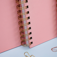 Ensemble de planificateurs personnalisés roses à spirale : agenda hebdomadaire et mensuel, journal d'objectifs, carnet de notes personnalisé, agenda quotidien, planificateur 2025