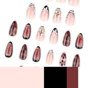 <span class=keywords><strong>Uñas</strong></span> Postizas de Diseño Previamente Diseñado, Románticas, <span class=keywords><strong>Cortas</strong></span>, en Forma de Almendra, de Acrílico ABS Importado de China, <span class=keywords><strong>con</strong></span> <span class=keywords><strong>Flores</strong></span> en 3D - Product Image 4