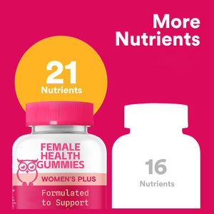 Gommes multivitaminées pour femmes avec fer, acide folique et biotine, formule exclusive pour l'éclat de la <span class=keywords><strong>peau</strong></span> et le soutien de la santé menstruelle - Product Image 3