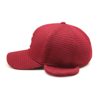 Casquette de baseball tricotée sur mesure avec cache-oreilles, bonnet d'hiver à visière avec logo 3D pour la promotion de la marque et les cadeaux promotionnels, vente en gros OEM