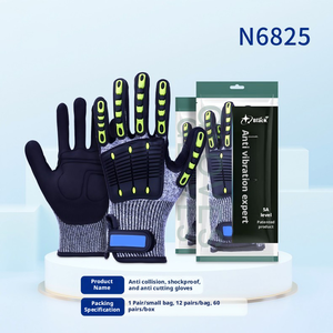 Guanti da Lavoro Tattici di Sicurezza Certificati ANSI CE EN388, Resistenti al Taglio Livello 3 e alle Forature, Rivestiti <span class=keywords><strong>in</strong></span> TPR e Nitrile 3/4 - Product Image 2