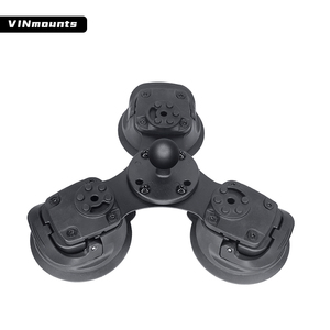 Aluminum or S.S.Triple Suction Cup with 1" Ball Dashboard Suction Cup Base for Car <b>Tablet</b> Holder/<b>Window</b>/Windshield VIN-B-34-AL - Product Image 1