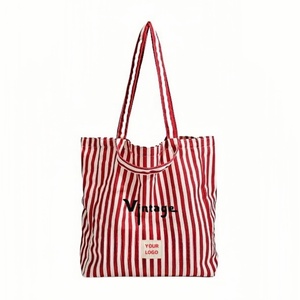 Sacs fourre-tout pour femmes en toile et cuir écologique de haute qualité OEM, tendance, vente en gros, logo personnalisable, doubles poignées, rivets ouverts, broderie - Product Image 3