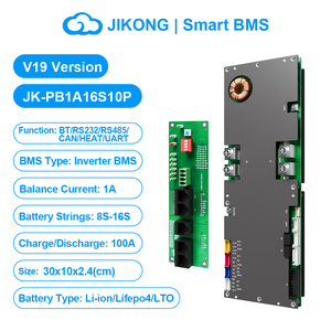 Jikong ลิเธียม LiFePO4 JK-PB2A16S20P-V19สำหรับระบบการจัดการรถยนต์พลังงานแสงอาทิตย์สูง48V พร้อมการควบคุมความร้อน RS485/การสื่อสารผ่านกระป๋อง - Product Image 1