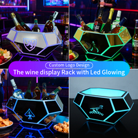 VipGeieium Nouveau Seau à Glace en Acrylique Personnalisé pour Bar et Club, Porte-Bouteilles de Bière, Seau à Champagne LED avec Lumière