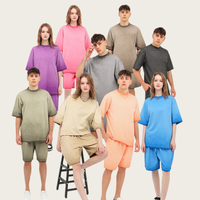 Camiseta de Lujo Personalizada de Dos Tonos con Degradado, 230g, 100% Algodón Tejido, Lavado Vintage, Talla Grande, Hombros Caídos, con Logotipo Personalizado