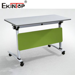 Sinonis Metal Frame Movable <b>Folding</b> Office Training <b>Desk</b> Table - Product Image 3