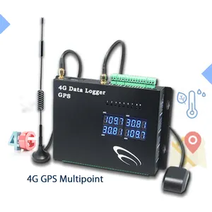 4G Mobile Multipoint Data Logger with GPS module 4g Real Time Gps Tracking Device Tracker Industrial 8 Temperature Sensors
