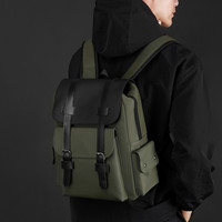 Sac à dos vintage de grande capacité en PU de 15.6 pouces pour ordinateur portable sac à dos étanche et décontracté pour voyages d'affaires à usage quotidien avec LOGO personnalisé