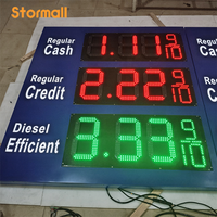 Panneau LED extérieur à 7 segments pour affichage numérique 888.8, couleur rouge, pour prix de l'essence, panneau LED pour station-service, panneau LED pour pylône de station-service