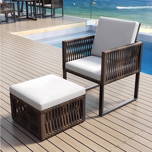 Chaise de plage de luxe <span class=keywords><strong>pour</strong></span> patio, utilisation toutes saisons, mobilier d'extérieur avec design cube peu encombrant <span class=keywords><strong>pour</strong></span> jardin, hôtel et balcon - Product Image 6