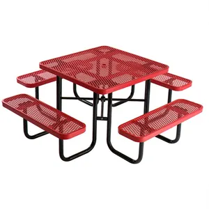 YOHO野餐钢桌椅实用户外一体式桌椅设计