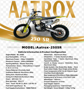 รถจักรยานยนต์ GX-Aatrox-250SR 4 จังหวะ DOHC 4 สูบเดี่ยว 25 กิโลวัตต์ ระบายความร้อนด้วยน้ำ FCR38 สำหรับการแข่งขัน - Product Image 3