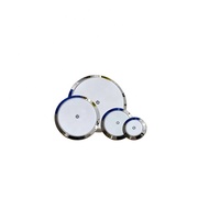 Plafonnier LED rond 12V24V 70mm 3W pour voiture, camping-car, bateau, caravane, yacht avec cadre blanc chromé noir et interrupteur tactile