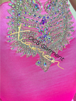 Robes de Soirée de Bal Longues Rose à Strass Élevés Ocstrade 2024 Robes Maxi Femme