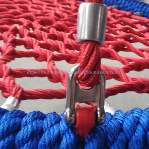 Siège de balançoire pour enfants en filet de corde rond de 100 cm avec certificat TÜV pour les aires de jeux publiques - Product Image 3