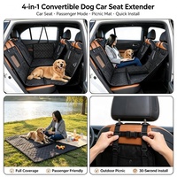 Housse de siège de voiture pour chien, hamac imperméable pour siège arrière avec fenêtre en maille, anti-rayures et antidérapant pour voiture, SUV, camion