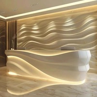 Comptoir d'accueil sur mesure de grande taille, design moderne, pour bureau, hôtel, banque, clinique