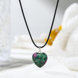 Кулон-сердце из натурального камня, изящное украшение с целебным кристаллом, чакра, камень рождения, подарок - Product Image 3