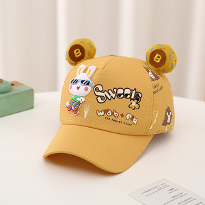 Topi anak-anak 52CM 2-6 tahun, topi Cetakan mode lucu pelindung matahari hewan kelinci anak laki-laki perempuan - Product Image 2