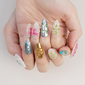Venta al por Mayor <span class=keywords><strong>de</strong></span> 10 <span class=keywords><strong>Uñas</strong></span> Postizas Acrílicas Pintadas a Mano, Diseño Personalizado <span class=keywords><strong>de</strong></span> Lujo, Hechas a Mano - Product Image 5