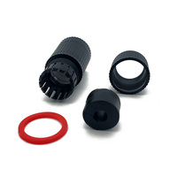 Cubierta de cable de red para conector de red RJ45, resistente al agua, color negro, para exterior, cámara IP, Cable de cola de cerdo
