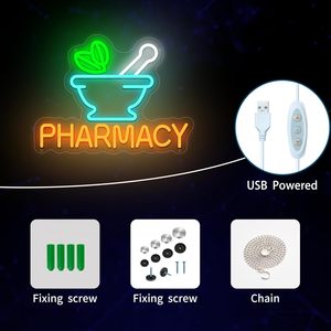 Pharmacy Neon LED dimmable USB powered ambient <b>light</b> store <b>window</b> decoration <b>light</b> street indicator <b>light</b> landscape <b>light</b> 5v - Product Image 2