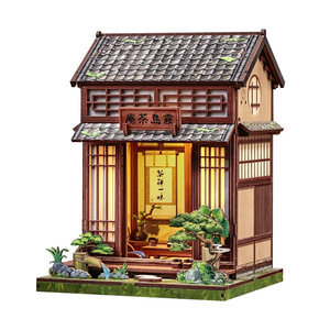 CuteBee Kirishima Tea House Wooden Miniature Model DIY Assembly <b>3D</b> <b>Puzzle</b> Toy For Adults And Teens - Product Image 1