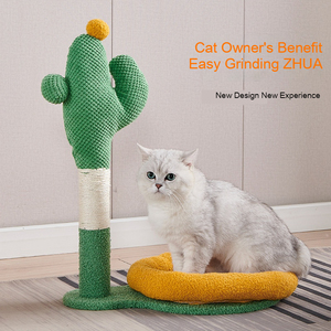 Albero per Gatti a Forma di Cactus di Tendenza con Letto a Capsula Spaziale Trasparente, Tiragraffi in Sisal e Cuccia Multilivello per Gatti di Taglia Grande - Product Image 6
