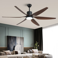 Lámpara de Techo LED con Ventilador Breezelux de la Mejor Calidad, Diseño Nuevo de 2023, Control Remoto, 6 Velocidades, Regulable, 66 Pulgadas